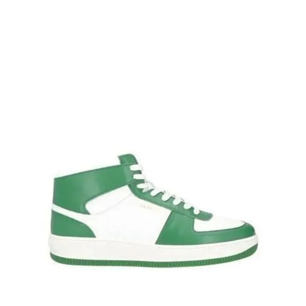Sandro Men's Green Two-tone Leather High-top Trainers 43 EU Size 10 US NEW NIB